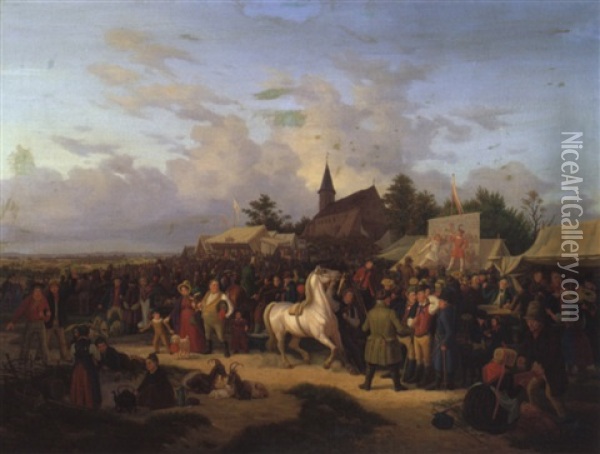 Vierlander Jahrmarkt Oil Painting - Heinrich Stuhlmann