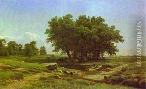 Oak Trees 1886 Oil Painting - Ivan Shishkin