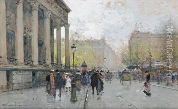 Paris, La Madeleine Oil Painting - Eugene Galien-Laloue