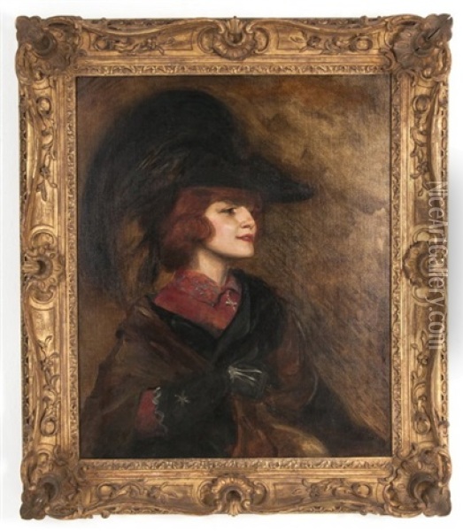 Portrait Of Mrs. Cora Brown Oil Painting - John Singer Sargent