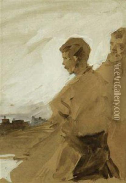 A Study Of Figures Oil Painting - Marold Ludek