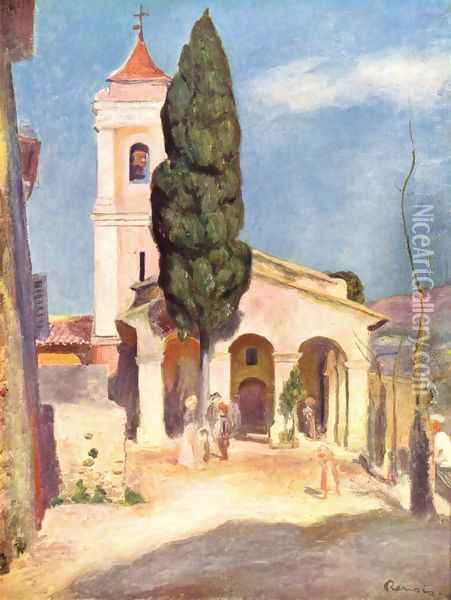 Church in Cagnes Oil Painting - Pierre Auguste Renoir
