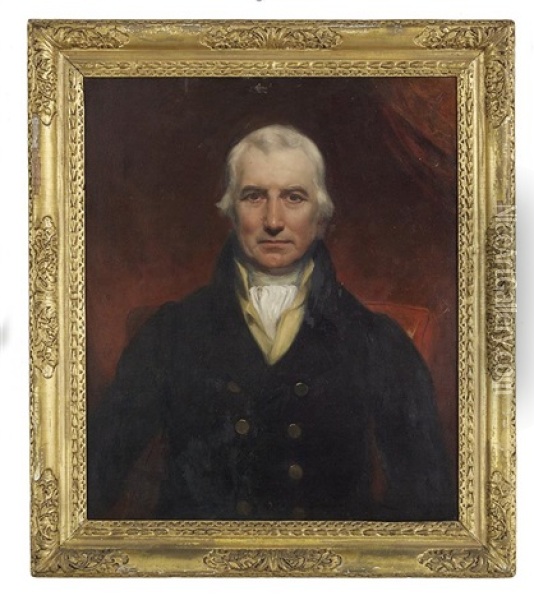 Portrait Of A Gentleman In A White Silk Cravat Oil Painting - John Opie