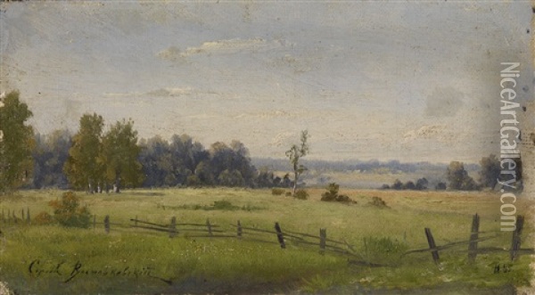 Summer Landscape Oil Painting - Sergei Ivanovich Vasil'kovsky