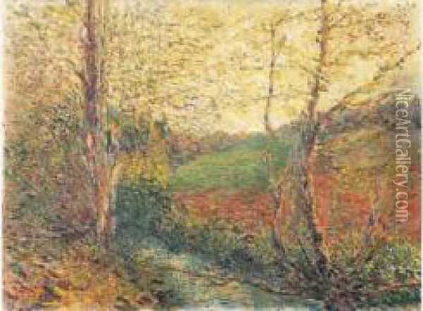 Le Ru A Frepillon Oil Painting - Dreyfus-Lemaitre Henri