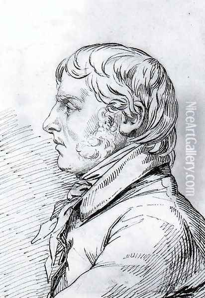 Self-portrait in profile Oil Painting - Caspar David Friedrich