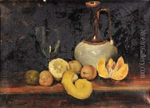 Nature Morte Aux Fruits Oil Painting - Clovis Frederick Terraire