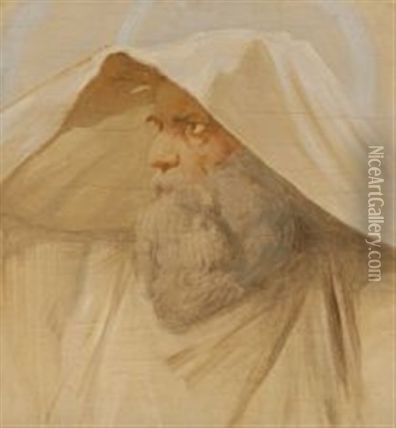 Moses Oil Painting - Frans Schwartz