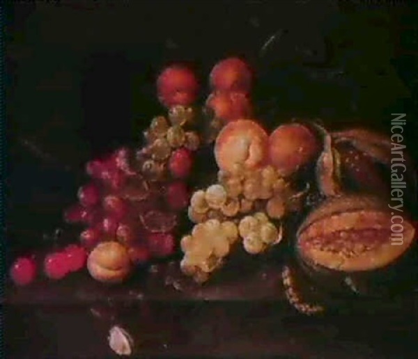 Fruktstilleben Oil Painting - Leon Joubert