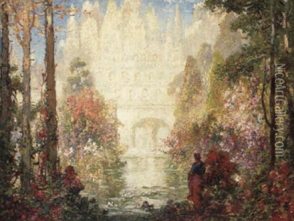 Sita's Garden Ii Oil Painting - Thomas Edwin Mostyn