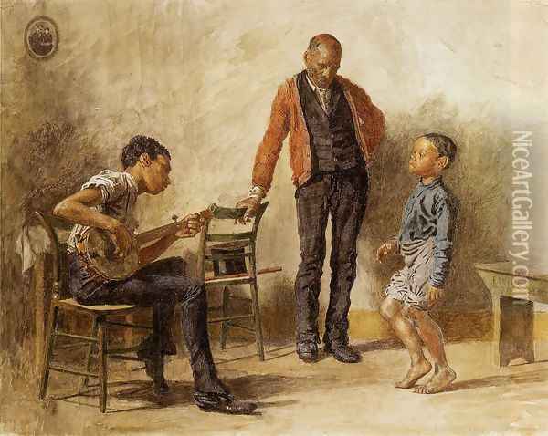 The Dancing Lesson Oil Painting - Thomas Cowperthwait Eakins