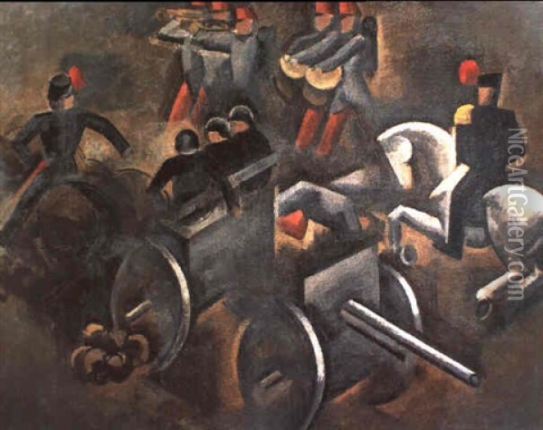 L'artillerie Oil Painting - Roger de La Fresnaye