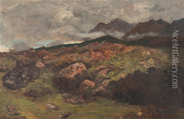 Im Gebirge Oil Painting - Franz Seraph von Lenbach