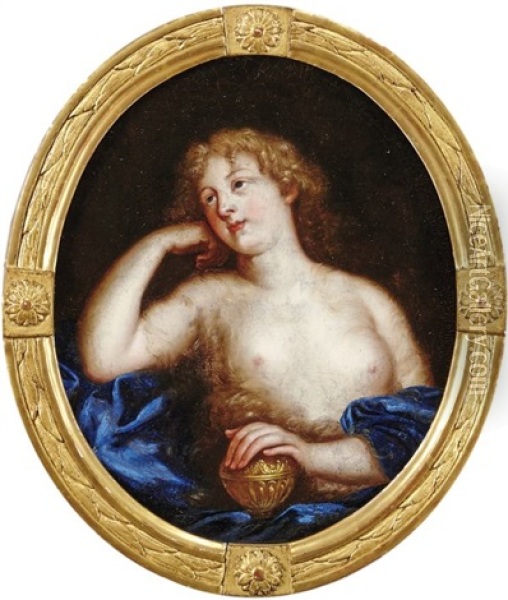 Marie-elisabeth De Ludres Als Maria Magdalena Oil Painting - Pierre Mignard the Elder