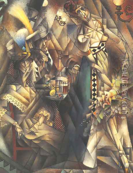 Dancer in a Cafe Oil Painting - Jean Metzinger