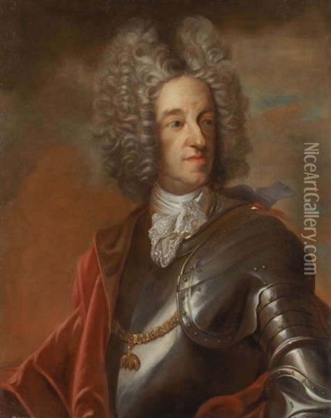Bildnis Maximilian Ii. Emanuel Von Bayern Oil Painting - Joseph Vivien