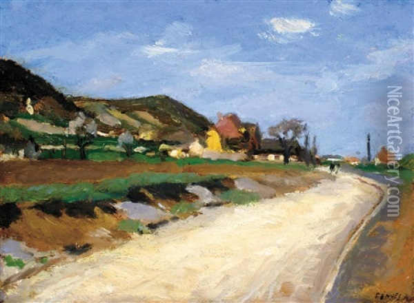 Hillside Oil Painting - Adolf Fenyes