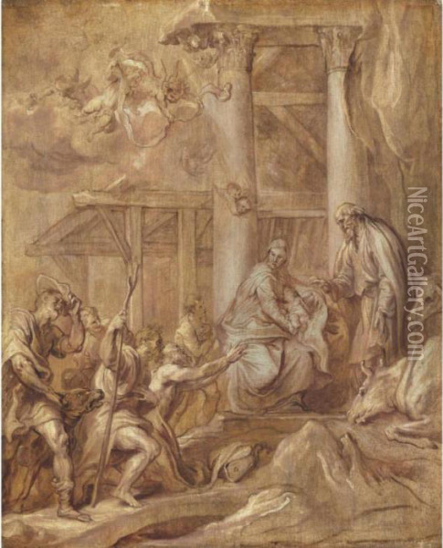 Adoration Of The Shepherds Oil Painting - Sir Anthony Van Dyck