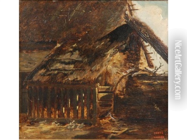 La Vieille Chaumiere Oil Painting - Theodore Frederic de Salmon
