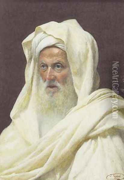 Old Man Dressed in White (Vieil homme en blanc) Oil Painting - Jose Tapiro Y Baro