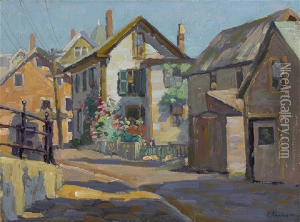 Old Houses, Gloucester, Massachusetts Oil Painting - Ferdinand Kaufmann