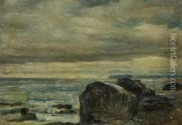 Scogli Sul Mare Oil Painting - Vincenzo Migliaro