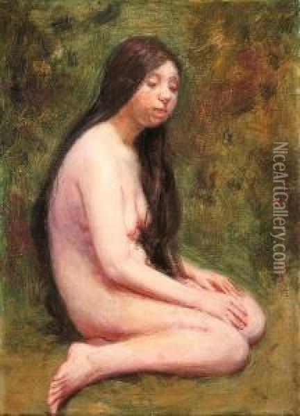 Rafu (nude) Oil Painting - Saburosuke Okada