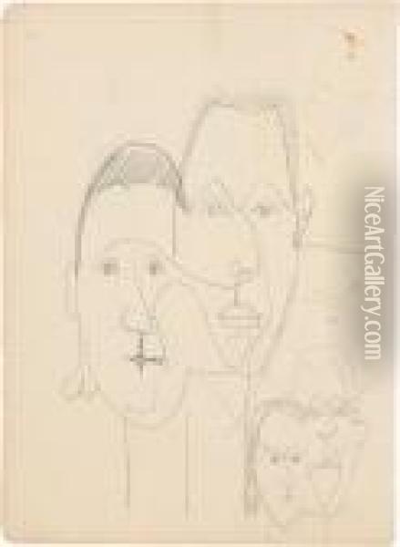 Doppelbildnisernst Ludwig Kirchner Und Erna Oil Painting - Ernst Ludwig Kirchner