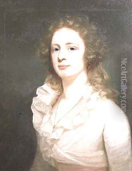 Portrait of Miss Law Oil Painting - George Romney