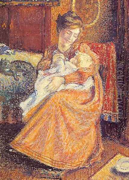 The Newborn Oil Painting - Georges Lemmen