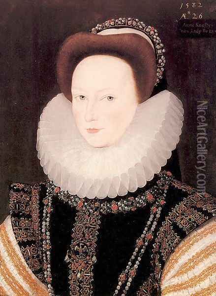Anne Knollys 1582 Oil Painting - Robert Peake