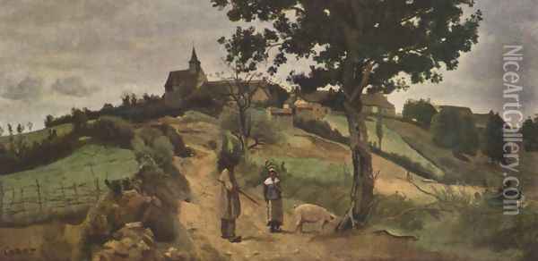 St-André-en-Morvan Oil Painting - Jean-Baptiste-Camille Corot
