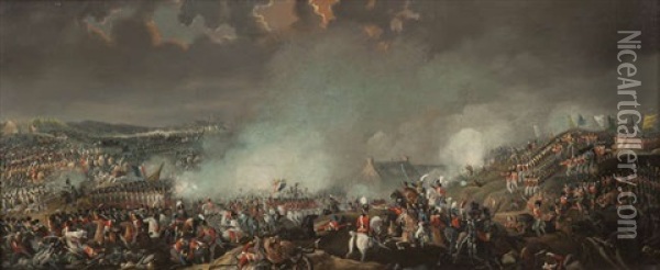 The Battle Of Waterloo Oil Painting - William Sadler the Younger