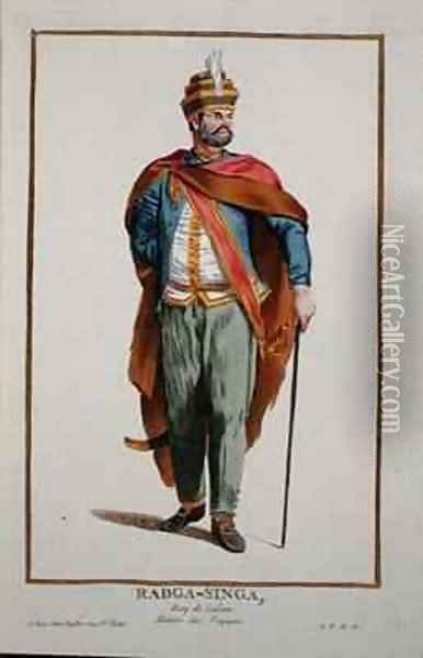 Raja Singa King of Ceylon Oil Painting - Pierre Duflos