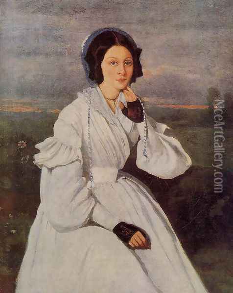 Madame Charmois Oil Painting - Jean-Baptiste-Camille Corot