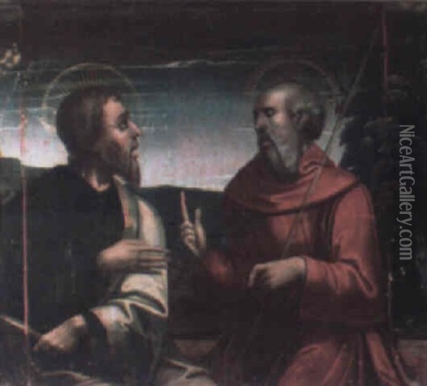 Dos Evangelistas Oil Painting - Juan de Borgona the Elder