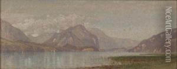 Lake Thun, Switzerland Oil Painting - Samuel Colman