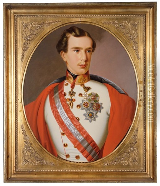 Emperor Franz Joseph I. Of Austria Oil Painting - Anton Einsle