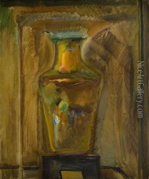 Vase Oil Painting - Gustav Gwozdecki