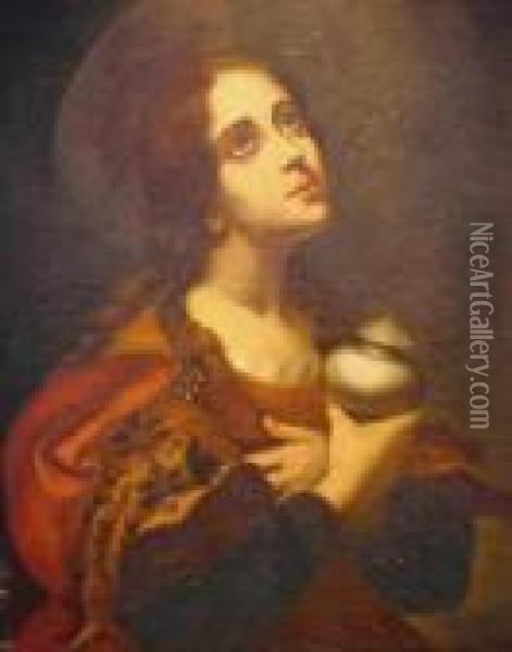 The Magdalene With Jar Oil Painting - Carlo Dolci
