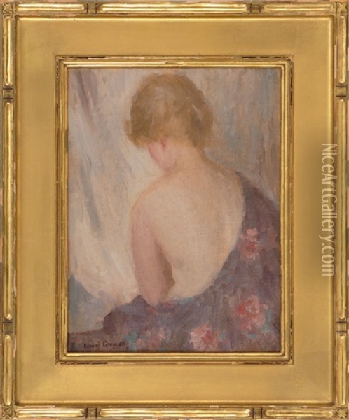 Portrait Of A Woman Oil Painting - Edmund William Greacen