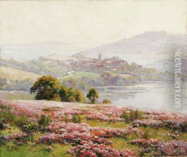 A Flowering Landscape Oil Painting - Edouard Pail