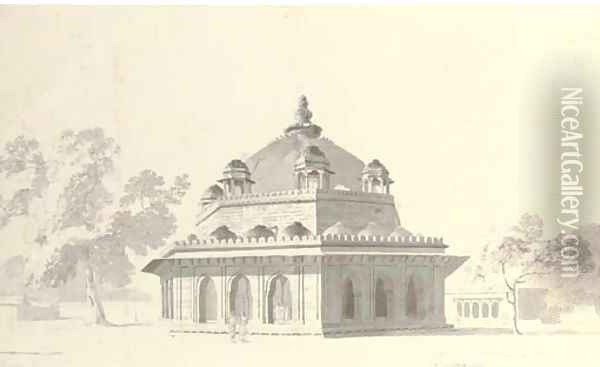 Tomb of Sher Shah's father, Sasaram Oil Painting - Thomas Daniell