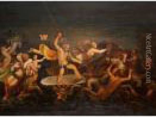 Il Trionfo Di Nettuno Oil Painting - Giulio Romano