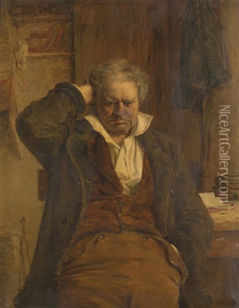 Bothered Oil Painting - Erskine Nicol