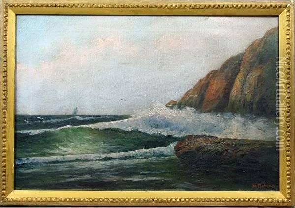 High Rock, Grand Manan Oil Painting - D.A. Fisher