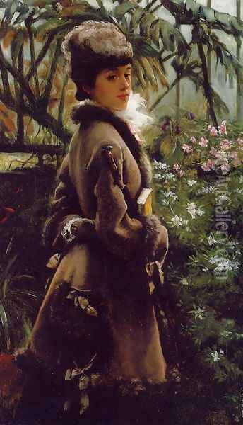 In the Greenhouse Oil Painting - James Jacques Joseph Tissot