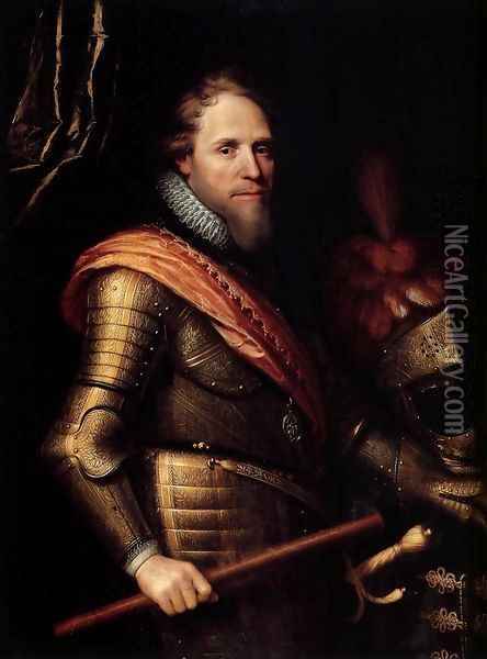 Portrait of Maurits, Prince of Orange-Nassau Oil Painting - Michiel Jansz. van Miereveld