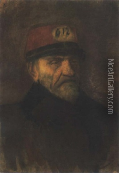 Oreg Hordar (old Carrier) Oil Painting - Laszlo Mednyanszky