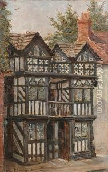 The Old House, Prestbury, Cheshire Oil Painting - Allen Culpepper Sealey
